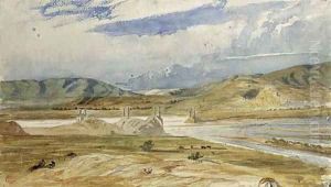 A suspension bridge over the Rhone