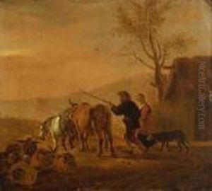 Bauernpaar Mit Viehherde Bauernpaar Mit Viehherde
