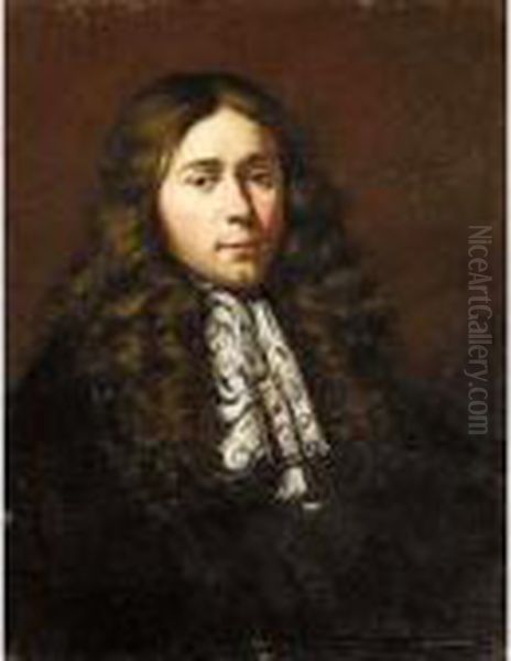 Portrait Of A Young Man, Head And Shoulders, Wearing A White Lace Collar - view 1