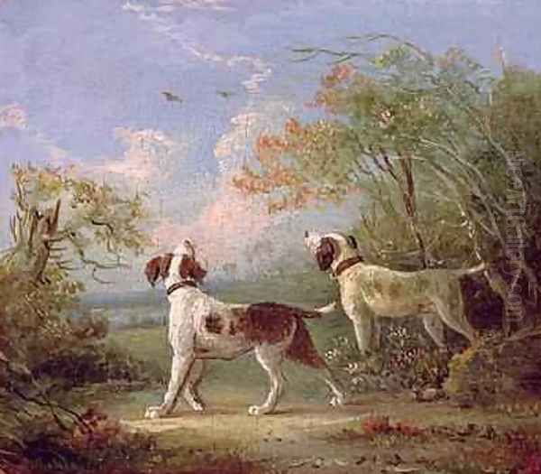 Spaniels in a landscape - view 1