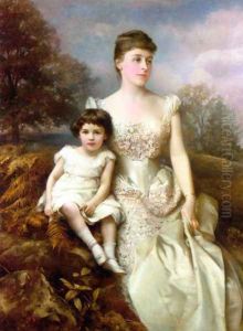 Portrait of Mrs. Drury Percy Wormald and her Son by Edward Hughes