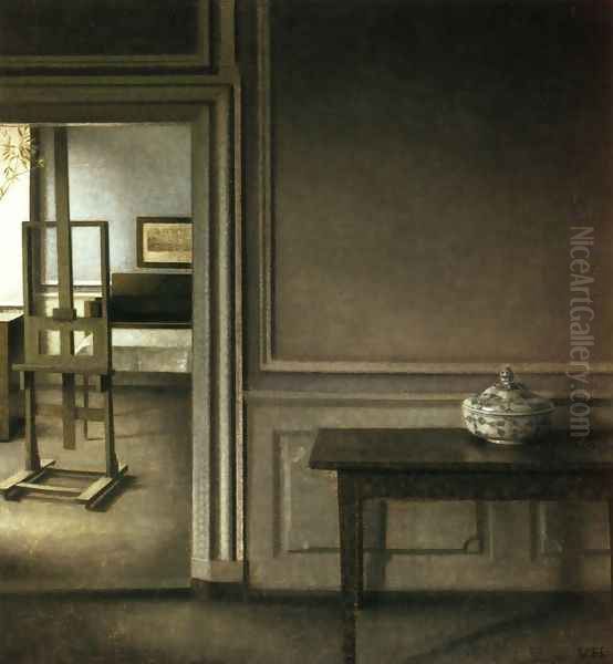 Interior with Easel, and Punch Bowl, Strandgade 30 - view 1