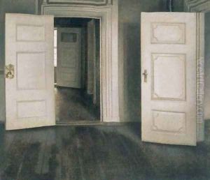 White Doors by Vilhelm Hammershoi