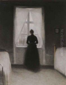 Bedroom by Vilhelm Hammershoi