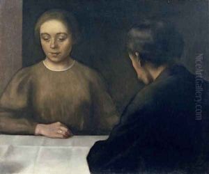 Two Figures by Vilhelm Hammershoi
