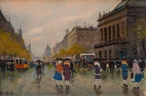 Andrassy Ut Esoben by Antal Berkes