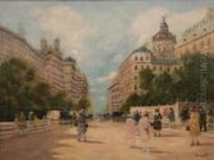 Veduta Di Budapest by Antal Berkes