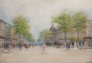 Paris, Les Grands Boulevards Animes by Antal Berkes