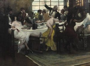 Dinner Scene by Antal Berkes