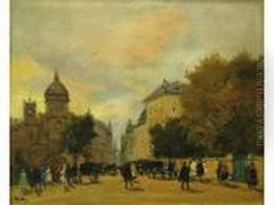 Grand Boulevard A Budapest. Circa 1910-1920 by Antal Berkes