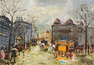 Rue A Budapest. by Antal Berkes