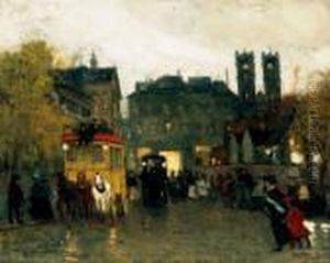 Evening In Paris by Antal Berkes