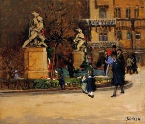 The Kodaly Koron With The Statue By Zsigmong Kisfaludy Strobl by Antal Berkes
