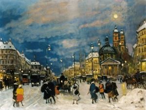 Street In The City by Antal Berkes
