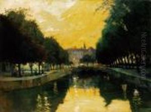 Twilight In The Town by Antal Berkes