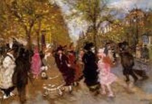 Street Of Paris by Antal Berkes