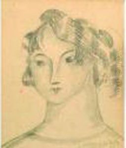 Portrait De Femme. by Madeleine Berly De Vlaminck