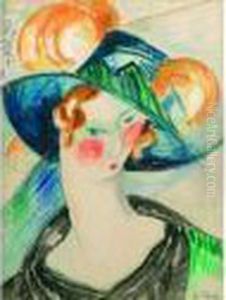 Elegante Au Chapeau. by Madeleine Berly De Vlaminck