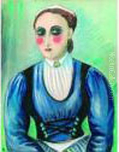 Femme A La Coiffe Blanche. - view 1