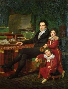 Casimir Perier 1777-1832 and his two sons by Louis Hersent