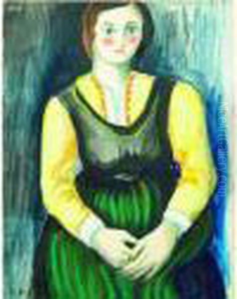 Femme A La Robe Verte. - view 1