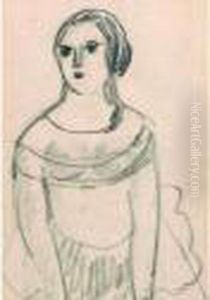 Portrait De Femme. by Madeleine Berly De Vlaminck