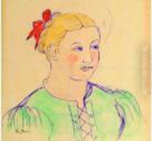 Portrait De Femme. by Madeleine Berly De Vlaminck