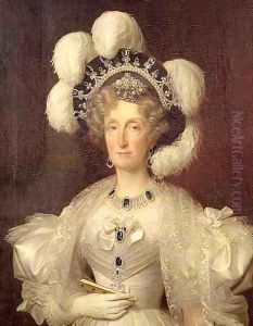 Portrait of Queen Marie Amelie of Bourbon 1782-1866 by Louis Hersent