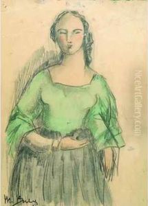 Portrait De Femme. by Madeleine Berly De Vlaminck