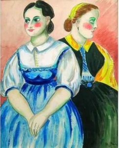 Deux Femmes. by Madeleine Berly De Vlaminck