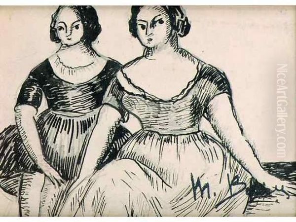 Deux Femmes Assises. - view 1