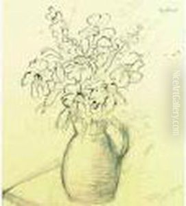 Le Vase De Fleurs. by Madeleine Berly De Vlaminck