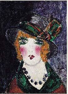 Femme Au Chapeau, Circa 1914 by Madeleine Berly De Vlaminck