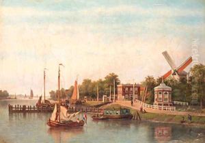 Sailing boats on the Amstel, Amsterdam, with the Stadhouderskade beyond