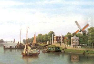 A view of the Binnen Amstel, Amsterdam