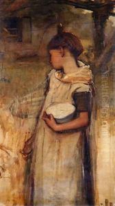 Girl with Flowers by Frank Holl