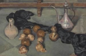 Nature Morte Aux Pichet Et Oignons by Emile Bernard