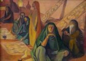 Vendeuses De Pain Au Caire Ou Le Marche Au Caire by Emile Bernard