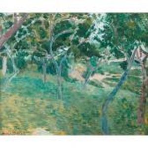 Un Coin Du Bois D'amour A Pont Aven by Emile Bernard