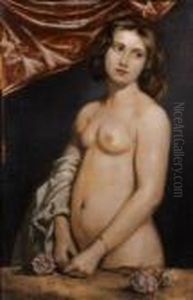 Portrait De Jeune Femme Nue En Buste by Emile Bernard