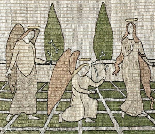 De Annunciatie Borduursel Van Wol Op Linnen - view 1