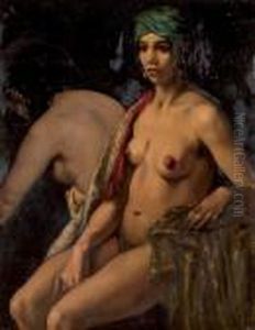 Nu Oriental Au Turban Bleu by Emile Bernard