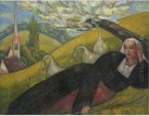 Le Repos A Pont-aven (la Gardeuse D' Oise)