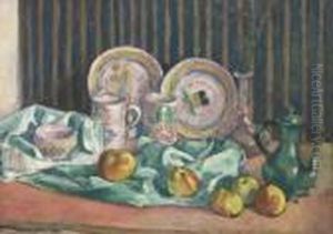 Nature Morte Aux Pommes Et Compotiers by Emile Bernard