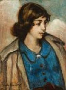Portrait De Claire Fort, Niece De L'artiste. by Emile Bernard