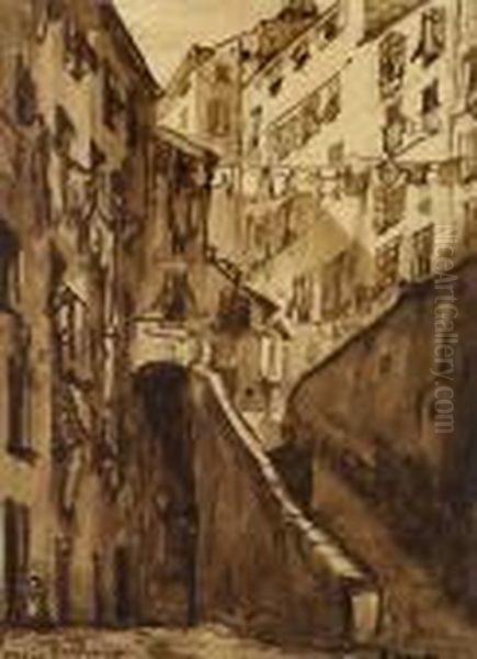 Street Scene In Genoa - view 1