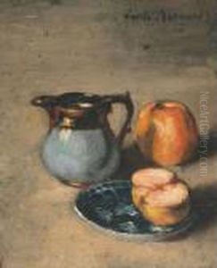 Still Life Of Fruit And Lustre Ware by Emile Bernard