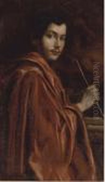 Portrait Of A Painter In A Red Robe - view 1