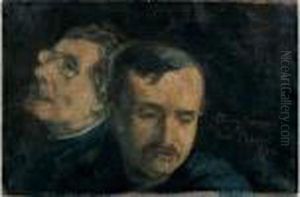 Portrait De Paul Claudel Et D'elimir Bourges - 1910 by Emile Bernard
