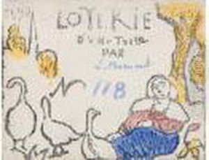 Paysanne Bretonne Assise Et Oies : Billet De Loterie, No. 118 Paysanne Bretonne Assise Et Oies : Billet De Loterie, No. 118
